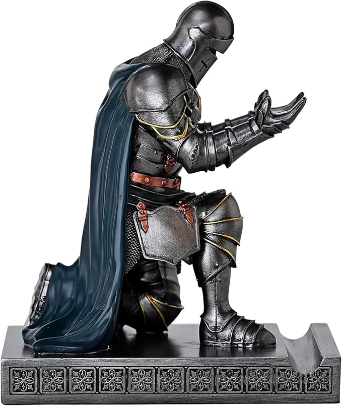 Amoysanli Medieval Armored Warrior Wearing Outerwear, Mobile Phone Stand Knight - Image 9