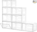 Freebat Closet Organizers and Storage, Acrylic Clear Plastic Storage Bins by Freebat