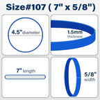 LotFancy Large Rubber Bands, Heavy Duty Blue Long Rubber Bands - Image 2