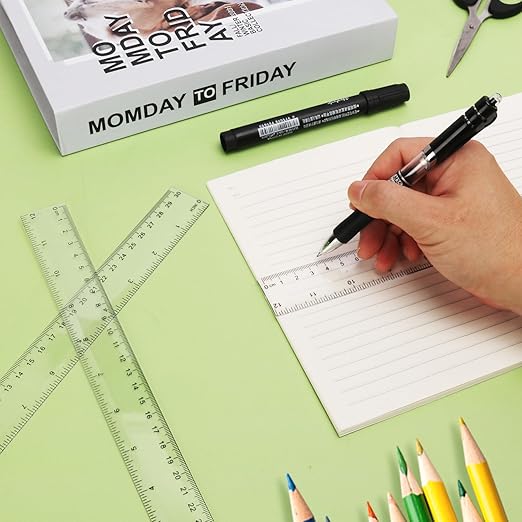 200 Pack 12 Inch Plastic Rulers Bulk, Transparent Ruler - Image 4