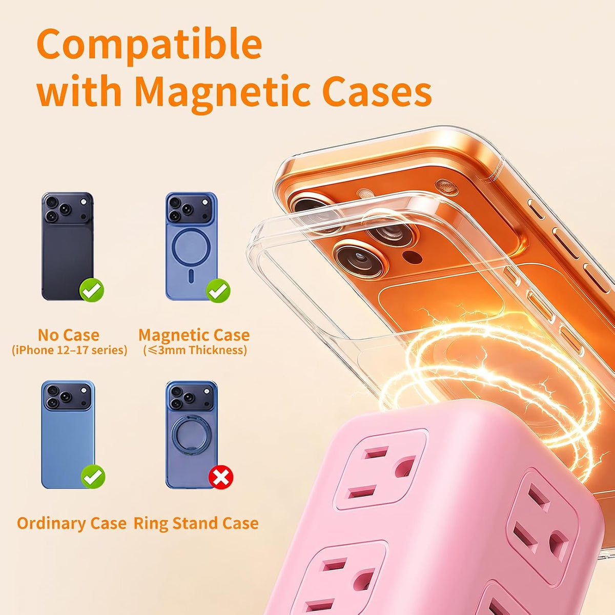 Extension Cord with Multiple Outlets, SMALLRT Outlet Extender with 12 AC Outl...
