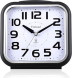 Tinload 5.5" Large Analog Alarm Clock Silent Non Ticking, Gentle Wake, Beep by Tinload