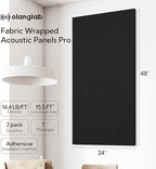 Olanglab Acoustic Panels 2 Pack, Fabric Wrapped Sound Proof Foam Panels - Image 2