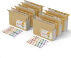 Extra Capacity Hanging File Folders, 3.15" Reinforced Wheat Straw Expanding by EcoStash