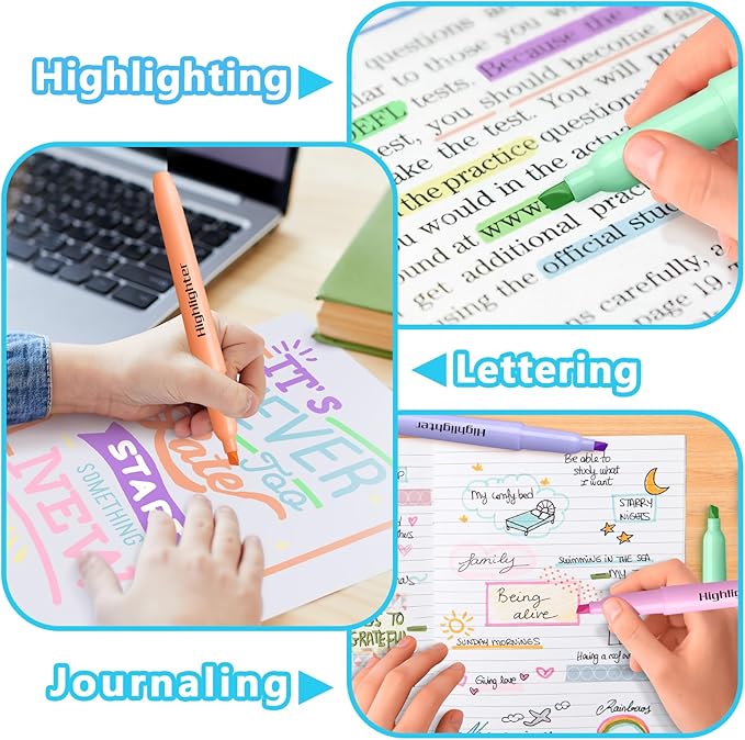 YEGEER Highlighters Bulk, Chisel Tip Dry-Quickly Highlighter Markers, Office - Image 5