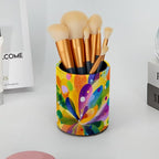 Leather Pen Holder for Desk Colorful Spot Pencil Cup Desktop Organizer Makeup - Image 6