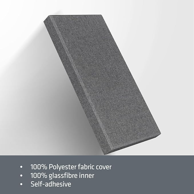 UMIACOUSTICS 4 PCS Acoustic Panels, 2“ Thick 23.6" x 11.8" Fiberglass Sound - Image 7