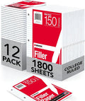 Kaisa loose Leaf Paper Filler Paper 150 Sheets 8"x10.5", Wide Ruled, 3-Hole by KAISA