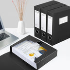 HUA JIE 2 Pack A4 Storage File Boxes Archives Case, 65mm Spine, Box File - Image 3