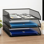 Natwind 3-Tier Stackable Paper Tray, Metal Mesh Desktop Organizer, A4 Paper by Natwind
