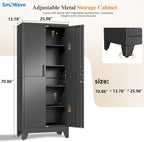 metal storage cabinets, 71" h steel locker cabinet shown in use