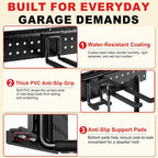 garage tool organizer wall mount 49.5 inches with showing dimensions