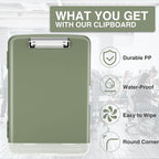 Sooez Clipboard with Storage, High Capacity Nursing Clip Board 8.5 x 11 with - Image 4