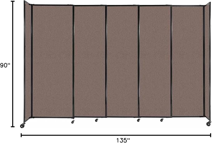 Versare Straightwall Sliding Portable Wall Partition | Freestanding Office - Image 7
