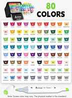 AEDAGA 80 Colors Alcohol Markers - Image 4