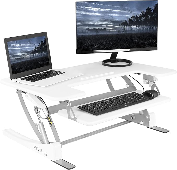 VIVO 36 inch Height Adjustable Stand Up Desk Converter, V Series, Quick Sit to by VIVO