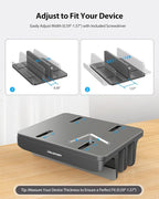 AboveTEK Vertical Laptop Stand, 3 Slots Aluminum Desk Laptop Holder & Laptop - Image 4