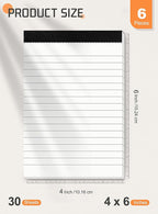 Small Notepads 4x6 for Office 6 Pack Pocket Note Pads 4x6 for Reminders and - Image 2