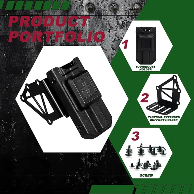 Tourniquet Holder for Gun Holster, Tactical Tourniquet Holder Adapter Mount - Image 5
