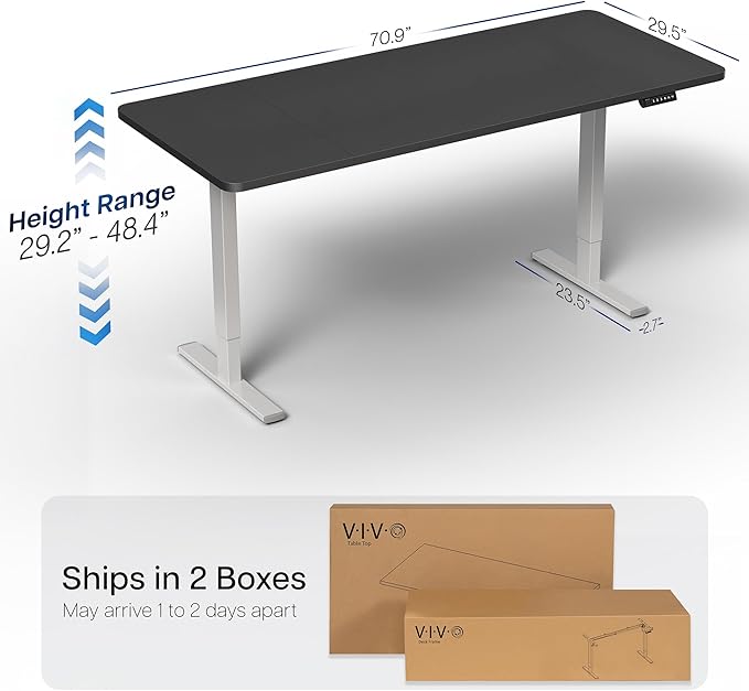 VIVO Electric 71 x 30 in Standing Desk, Memory Height Adjustment, 1B Series - Image 3
