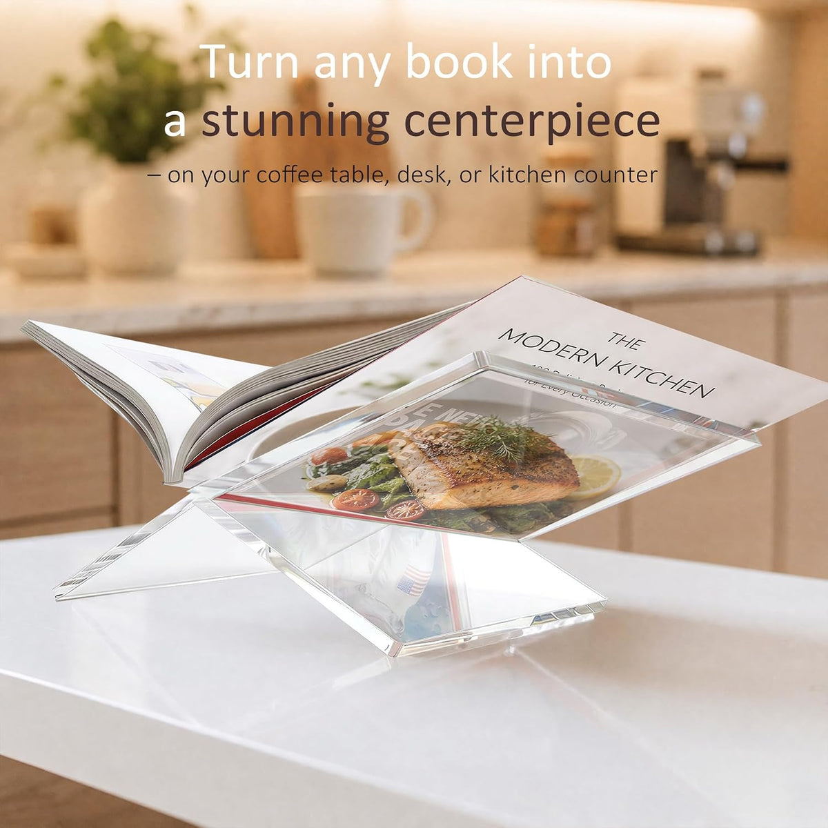 Acrylic Book Stand for Display, Large Book Holder 12.2"x9"x5.1&quot...