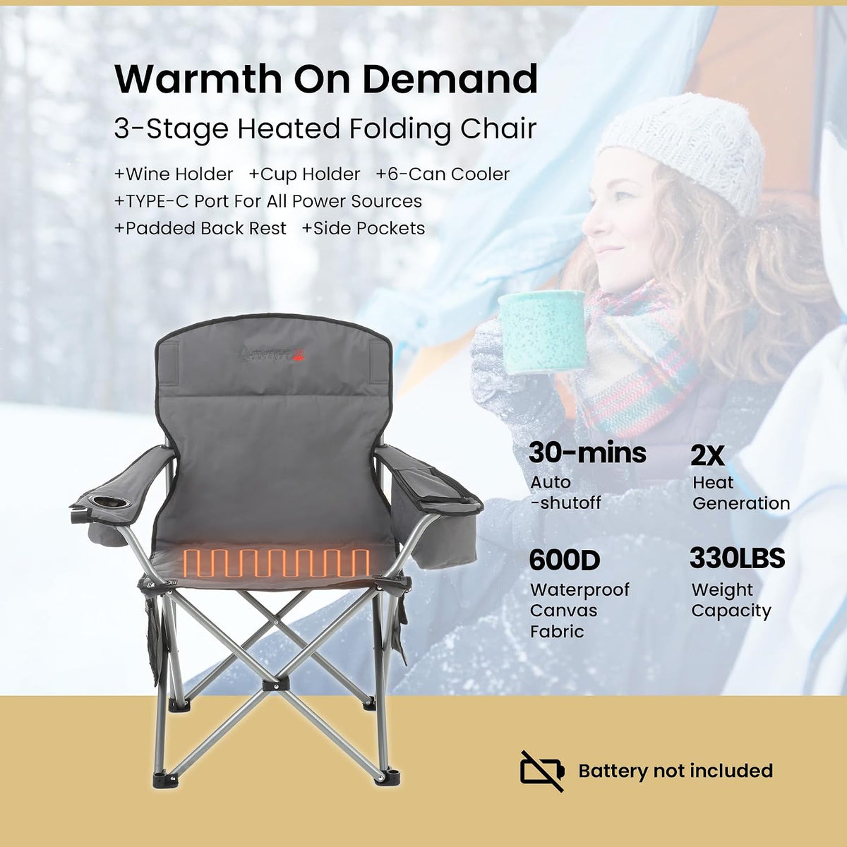 ARROWHEAD OUTDOOR Folding Hammock Chair, Heavy Duty Camping Seat