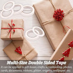 SmaringWing Double Sided Tape for Crafts, 6 Rolls Multi-Size Double-Sided - Image 7