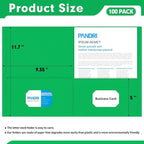 Two Pocket Folders, PANDRI 100 Pack 2 Pocket Folders, Letter Size Paper File - Image 2