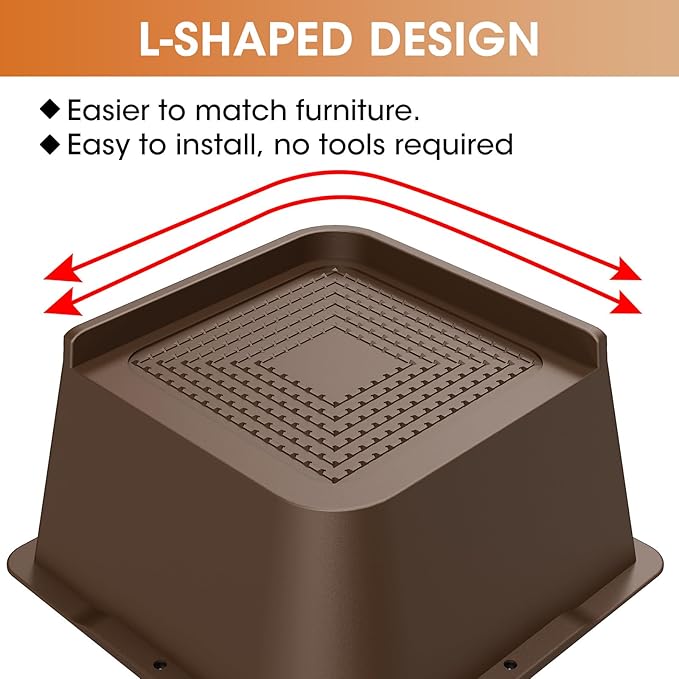 MXMZHXU Bed Risers 2 inch, 3 inch, 4 inch, 6 inch or 8 inch Heavy Duty - Image 3