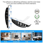 XHF 30pcs Adhesive Cable Wire Clips Black, Outdoor Cable Management Wire - Image 5