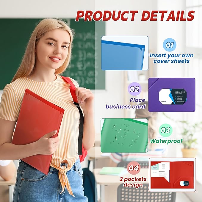 Henoyso 12 Pcs Plastic Folders - Image 3