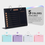 Desktop Glass Dry Erase & Acrylic Aesthetic Desk Calendar Weekly to-do List - Image 6
