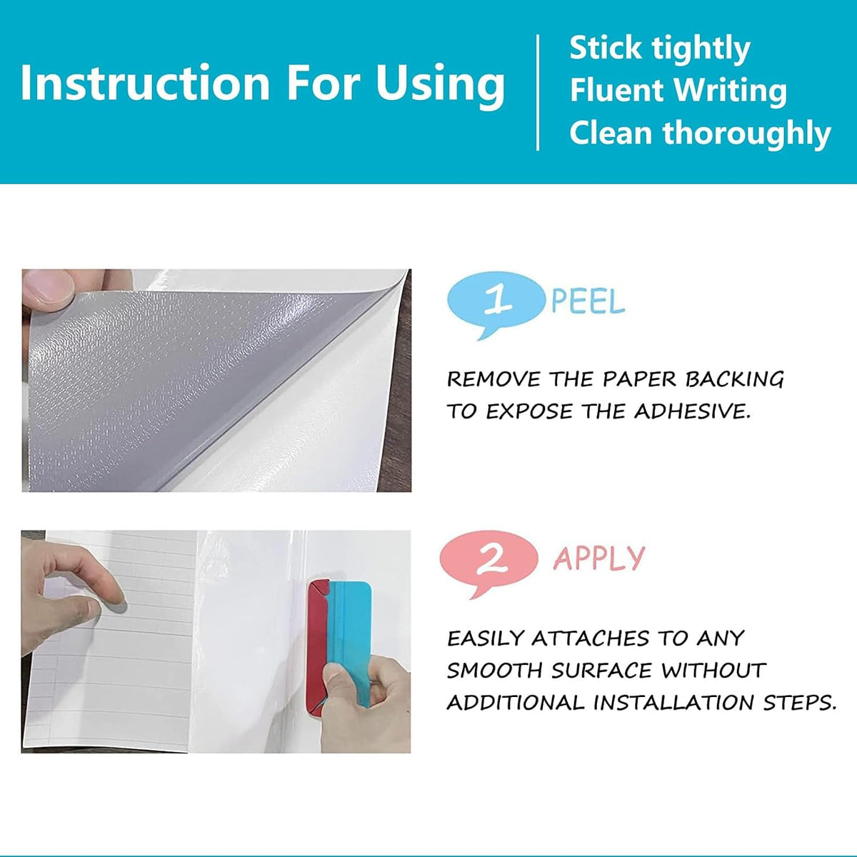 Dry Erase Board Sticker- Whiteboard Stickers-8.3''x11.7'' Rem...