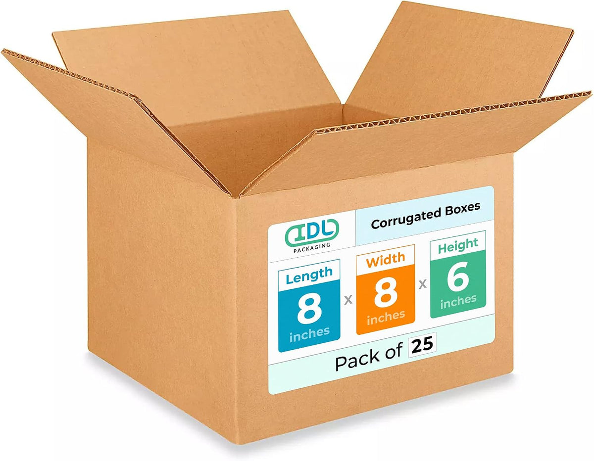 Small Moving & Shipping Boxes 8"L x 8"W x 6"H