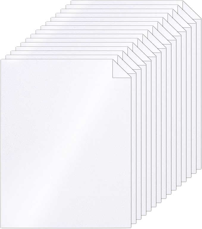 Silunkia 40 Sheets White Shimmer Cardstock 8.5 x 11 Scrapbooking Paper by Silunkia