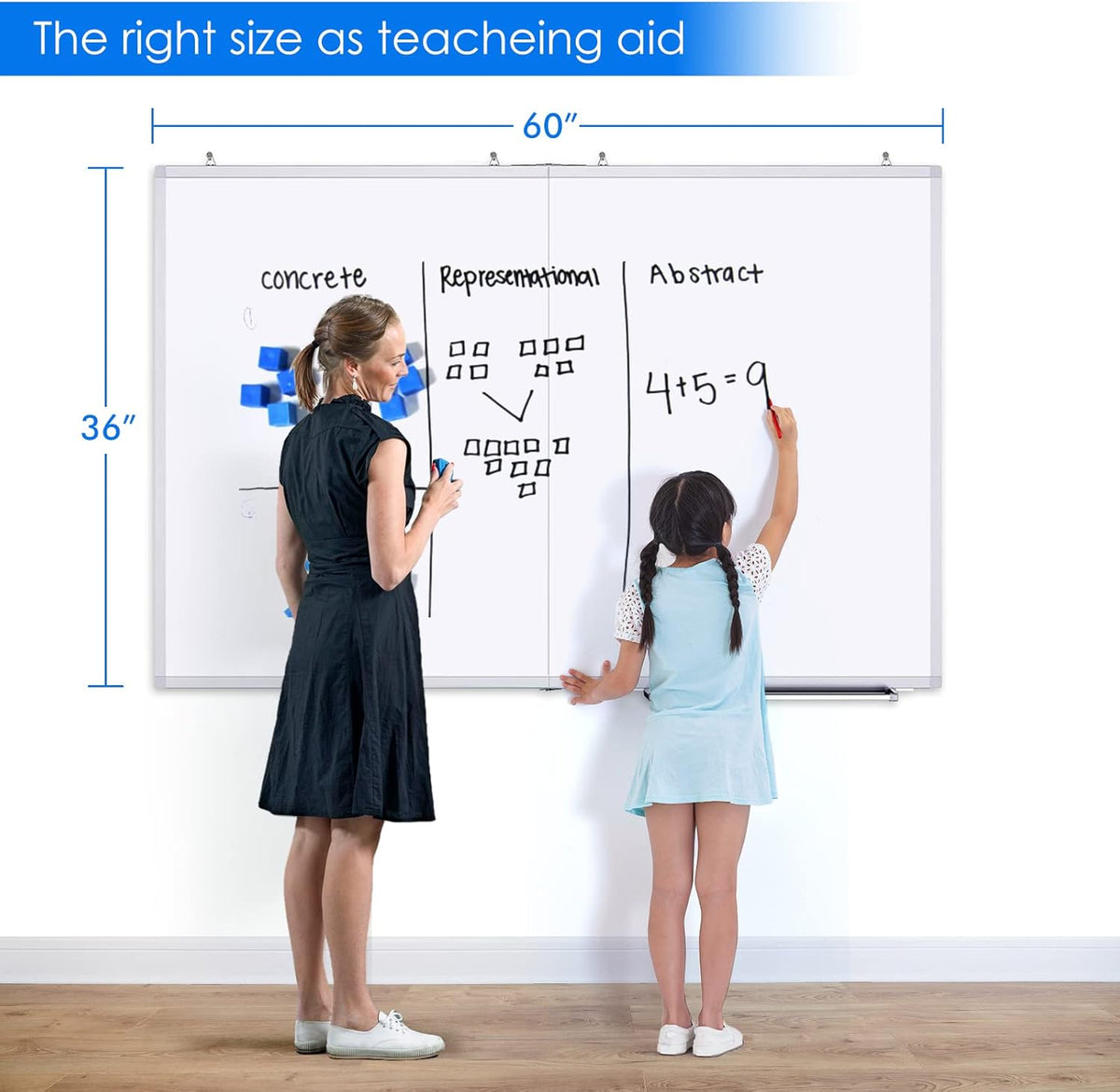 White Board Dry Erase 60x36, Maxtek Large Magnetic Whiteboard Wall Mounted