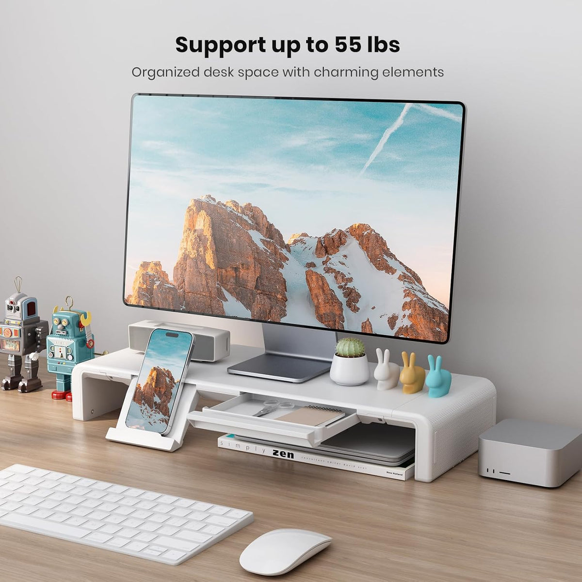 Monitor Stand Riser, Klearlook Foldable Computer Monitor Riser, Height Adjust...