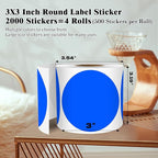 3 Inch Round Colored Dot Stickers, 4 Rolls in Dispenser Box - Image 2