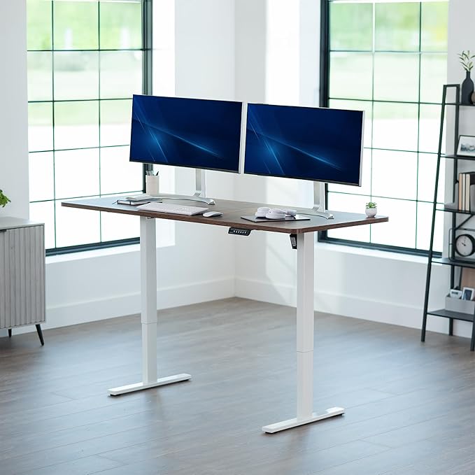 VIVO Electric 71 x 30 in Rustic Standing Desk, Memory Height Adjustment - Image 2