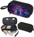 AnySmic Bunny Pencil Case for Boys Girls, Large Durable Pencil Pouch for Kids by AnySmic