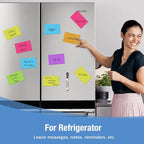 HOMiDEK Reusable Magnetic Sticky Notes, Dry Erase Magnets Magnetic Labels - Image 4