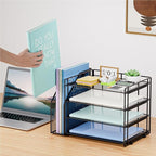 Marbrasse Desk Organizer and Accessories，4-Tier Paper Letter Tray Organizer - Image 5