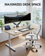 HUANUO Dual Monitor Stand, Fully Adjustable Gaming Monitor Desk Mount - Image 7