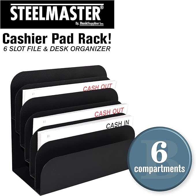 BankSupplies STEELMASTER 6 Slot File & Desk Organizer - Image 2