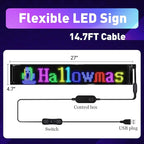 XIAOOHO Programmable LED Car Sign, Scrolling LED Sign, Flexible LED RGB Message - Image 4