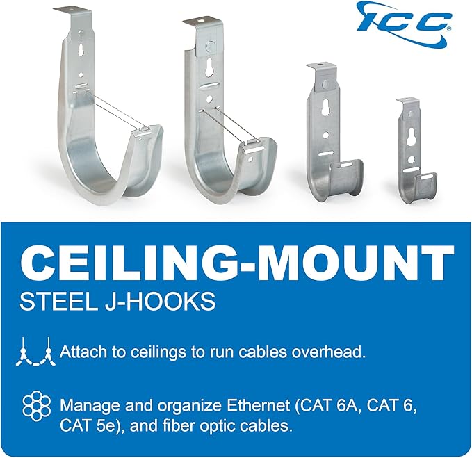 ICC Ceiling Mount J Hook 3/4” Without Retainer Clip - Image 7