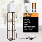 RUNTOP Floor Lamp with Shelves, Modern Shelf Lamp - Image 7