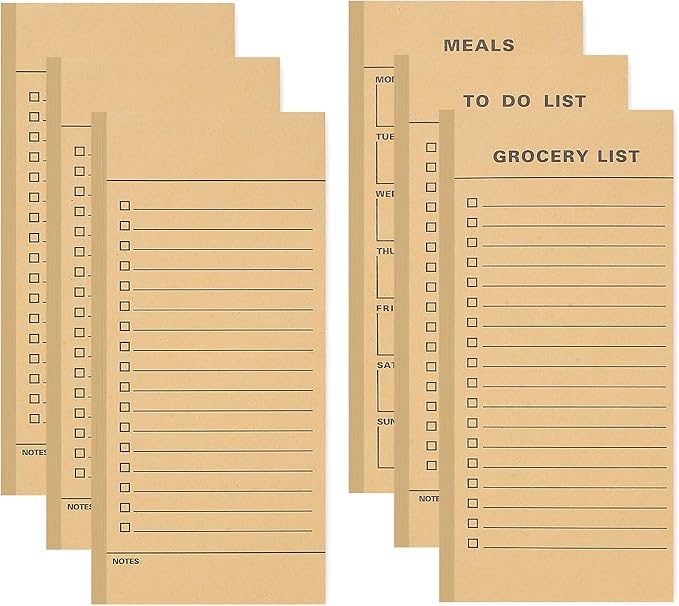 Utron 6 Pack Vintage Magnetic Notepads by Utron