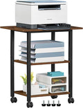 Lerliuo 3-Tier Printer Stand, Industrial Mobile Printer Table by Lerliuo
