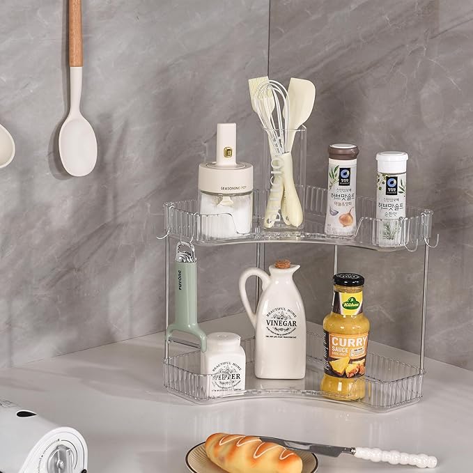 Trdongxu 2-Tier Corner Bathroom Organizer Countertop - Image 4